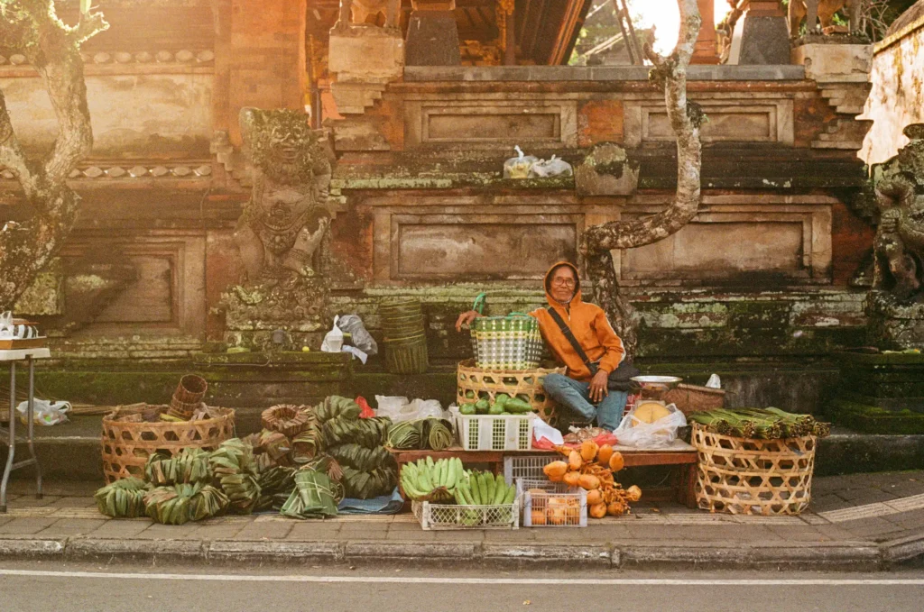 A Traditional Street Vendor in Ubud, Bali